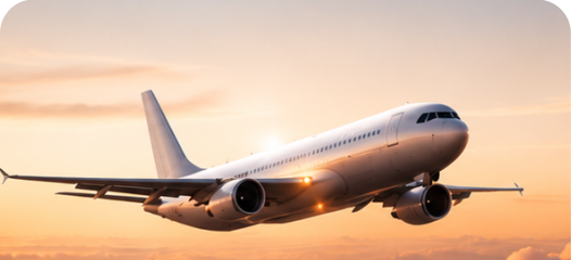 Avião comercial em voo